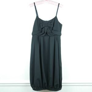 Trelise Cooper Size 6 Dress Bow Diddley Black Bubble Hem Cocktail Preppy Twee